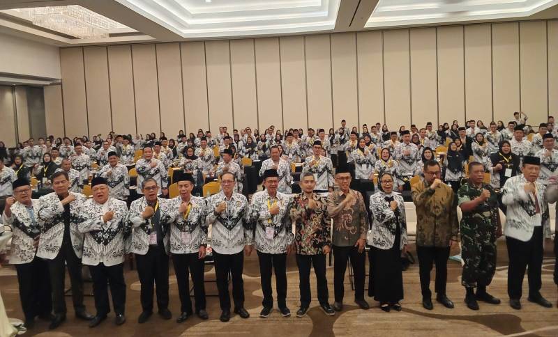 Konferensi Kerja Provinsi [Konkerprov] PGRI Sumatera Selatan I/2026 yang digelar di Ballroom Wyndham OPI Hotel, Jumat 19 Juni 2026.