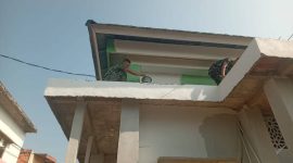 Satgas TMMD Kodim 0418/Palembang terus menggenjot penyelesaian sasaran fisik pembangunan Mushola Baitul Magfurin.