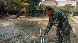 Satgas TMMD Kodim 0418/Palembang terus memastikan seluruh sasaran fisik berjalan optimal, termasuk pembangunan sumur bor di Mushola Hidayatullah, RT 14 RW 07, Kelurahan Talang Betutu.