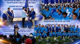 Pelantikan Relawan Anggota DPR RI Iskandar SE,  pelantikan Pengurus DPC PAN se-Kabupaten OKU Timur, dan rapat kerja daerah [Rakerda] DPD PAN OKU Timur, berlangsung di Aula Hotel Parai Tani, Rabu 5 Agustus 2026.