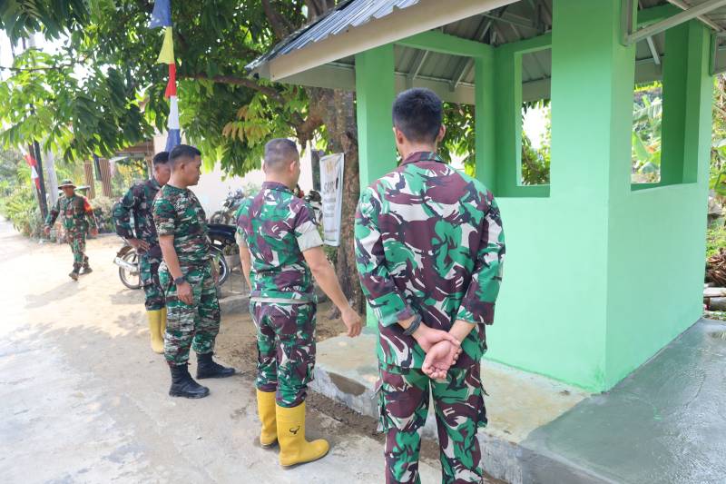 Progres pekerjaan mendapat pengawasan langsung dari Wakil Komandan Satuan Tugas [Wadan Satgas] TMMD, Letkol Inf Dery Septriandi ST MM MHan Kamis 6 Agustus 2026.
