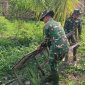 Satgas TNI Manunggal Membangun Desa [TMMD] ke-129 Kodim 0418/Palembang terus mempercepat rehabilitasi Rumah Tidak Layak Huni [RTLH] milik Suarni di RT 20 RW 06, Lorong Selamet, Kelurahan Talang Jambe, Kota Palembang.