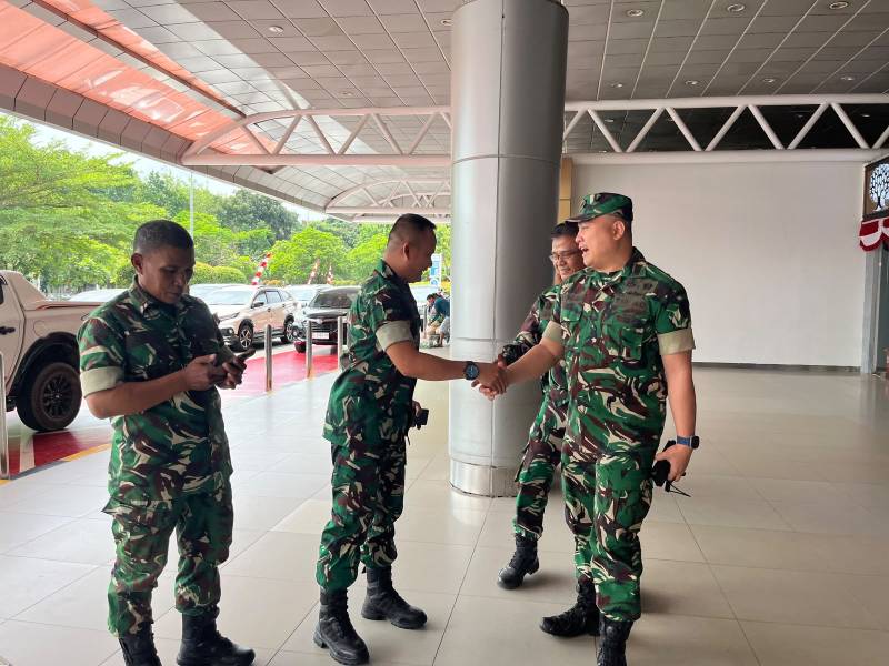 Tim Pengawasan dan Evaluasi [Wasev] TNI Manunggal Membangun Desa [TMMD] ke-129 tiba di Palembang, Kamis 6 Agustus 2026, untuk mengevaluasi pelaksanaan program TMMD yang dijalankan Kodim 0418/Palembang.