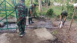 Memasuki hari ke-23 pelaksanaan TMMD, Satgas TMMD Kodim 0418/Palembang melakukan pengecekan tower tandon air pada sasaran pembangunan sumur bor dan gazebo di Kampung Kreatif Pelangi, RT 30 RW 07, Kelurahan Talang Betutu, Kota Palembang.