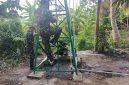 Satgas TMMD/129 dalam pembangunan sumur bor lengkap dengan tower tandon air di Kampung Kreatif Pelangi, RT 30 RW 07, Kelurahan Talang Betutu.