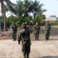 Apel pagi yang digelar sebelum personel turun ke lokasi pekerjaan, Minggu 9 Agustus 2026. Apel menjadi momentum untuk mengecek kesiapan sekaligus menyatukan langkah personel sebelum menjalankan tugas di sejumlah sasaran TMMD.