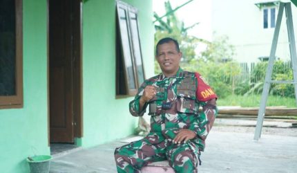 Komandan Kompi [Danki] Satgas TMMD ke-129 Kodim 0418/Palembang, Kapten Inf Pringgo Budi Santoso.
