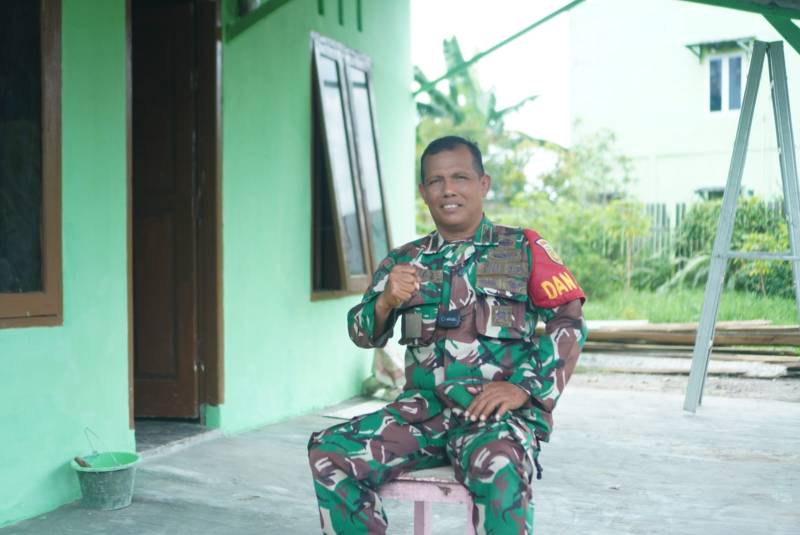 Komandan Kompi [Danki] Satgas TMMD ke-129 Kodim 0418/Palembang, Kapten Inf Pringgo Budi Santoso.