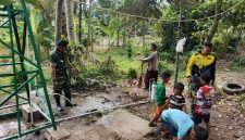 Menjelang penutupan program TNI Manunggal Membangun Desa [TMMD] ke-129 Kodim 0418/Palembang, kebahagiaan terpancar dari wajah warga dan anak-anak Kampung Kreatif Pelangi,  Kelurahan Talang Betutu, Kota Palembang.