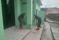 Jelang Berakhir TMMD ke-129, Satgas Kodim 0418/Palembang Finishing Musola Baitul Maghfurin