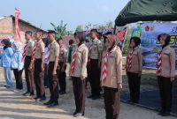 Penutupan TNI Manunggal Membangun Desa [TMMD] ke-129 Kodim 0418 Palembang yang digelar di Lapangan Sepak Bola Kelurahan Talang Jambi, Kota Palembang, Kamis 13 Agustus  2026, turut dihadiri anak-anak Pramuka yang berada di wilayah Kelurahan Talang Jambe.