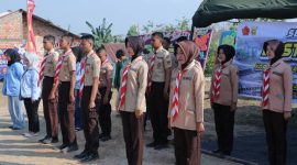 Penutupan TNI Manunggal Membangun Desa [TMMD] ke-129 Kodim 0418 Palembang yang digelar di Lapangan Sepak Bola Kelurahan Talang Jambi, Kota Palembang, Kamis 13 Agustus  2026, turut dihadiri anak-anak Pramuka yang berada di wilayah Kelurahan Talang Jambe.