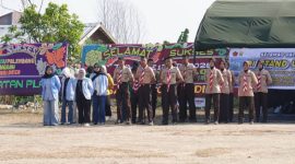 Drumband SMA Negeri 21 Palembang Turut Sukseskan Penutupan TMMD ke-129 Kodim 0418