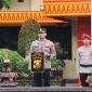 Kapolres OKU Timur AKBP Dr Lalu Hedwin Hanggara SH SIK MH MSi memimpin pagi di Lapangan Apel Satya Haprabu Polres OKU Timur, Senin 31 Agustus 2026.