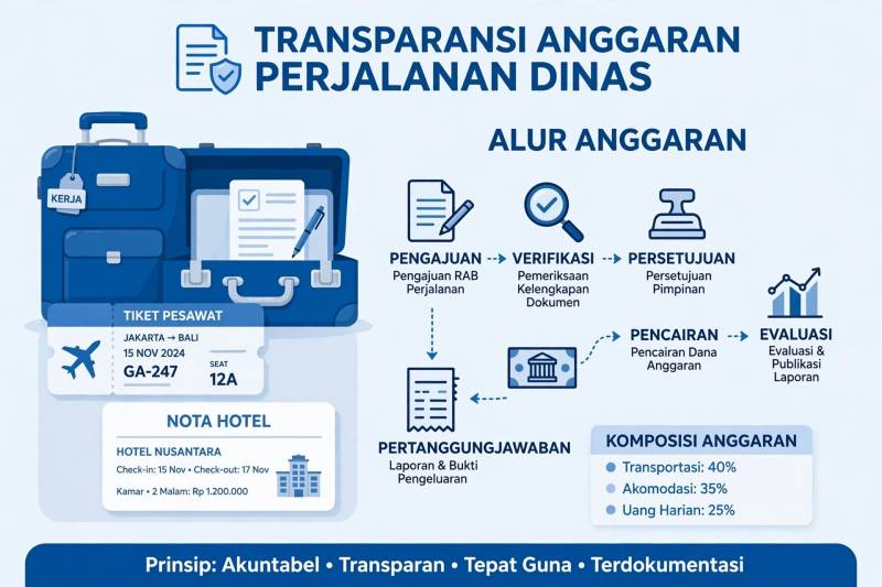 Ilustrasi Transparansi Perjalanan Dinas atau Perjadin.