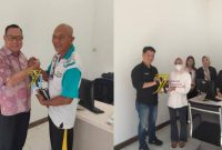 Hari Pelanggan Nasional 2026, Komisaris PT Tirta Sriwijaya Maju [TSM], Rebo Iskandar membagikan makanan bergizi bagi para pelanggan.