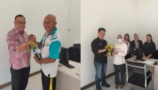 Hari Pelanggan Nasional 2026, Komisaris PT Tirta Sriwijaya Maju [TSM], Rebo Iskandar membagikan makanan bergizi bagi para pelanggan.