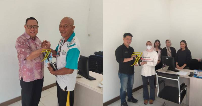 Hari Pelanggan Nasional 2026, Komisaris PT Tirta Sriwijaya Maju [TSM], Rebo Iskandar membagikan makanan bergizi bagi para pelanggan.