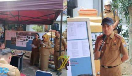 Wali Kota Palembang Ratu Dewa dan Kadinkes Palembang dr Fenty Aprina memaparkan kondisi titik Karhutla dan ISPA