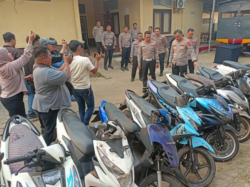 Sebanyak 102 kendaraan roda dua [R2] ditindak Polrestabes Palembang.