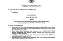 Surat Edaran Wali Kota Palembang 33/2026 tentang Penyesuaian Jadwal Kegiatan Belajar Mengajar sebagai Dampak Buruk Kabut Asap bagi Satuan Pendidikan di Kota Palembang.