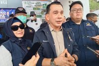 Sekretaris Wilayah DPW NasDem Sumsel H Nopianto SSos MM saat memberikan keterangan pers pada Senin 7 September 2026.