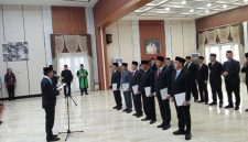 Wali Kota Palembang Ratu Dewa melantik lima Kepala Dinas dan Staf Ahli di rumah dinas Wali Kota Palembang, Jalan Tasik pada Jumat 18 September 2026.