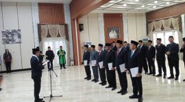 Wali Kota Palembang Ratu Dewa melantik lima Kepala Dinas dan Staf Ahli di rumah dinas Wali Kota Palembang, Jalan Tasik pada Jumat 18 September 2026.