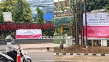 Bapenda Palembang Pasang Plang Penunggak Pajak di Dua Objek STIMIK IGM