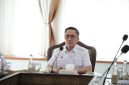 Wali Kota Ratu Dewa melakukan koordinasi melalui audiensi bersama perwakilan BMKG Stasiun Klimatologi Kelas I Sumatera Selatan di Ruang Vidcon Rumah Dinas Wali Kota Palembang, Selasa 27 Oktober 2026.