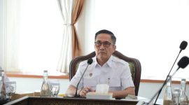 Wali Kota Ratu Dewa melakukan koordinasi melalui audiensi bersama perwakilan BMKG Stasiun Klimatologi Kelas I Sumatera Selatan di Ruang Vidcon Rumah Dinas Wali Kota Palembang, Selasa 27 Oktober 2026.