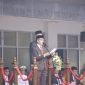 Wali Kota Palembang Ratu Dewa Ratu saat memimpin upacara peringatan Hari Sumpah Pemuda ke-98 Tahun 2026 di lapangan belakang Sekretariat Pemerintah Kota Palembang, Rabu 28 Oktober 2026.