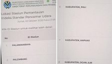 Tangkapan Layar ISPU dari Kementerian Lingkungan Hidup pukul 21.39 WIB, Jumat 2 Oktober 2026.