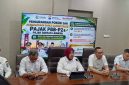 Kepala Bapenda Palembang Jamiah Haryanti didampingi Kepala Kominfo Kemas Haikal bersama jajaran Bapenda memberikan keterangan pers di Kantor Bapenda Palembang pada Rabu 28 Oktober 2026.
